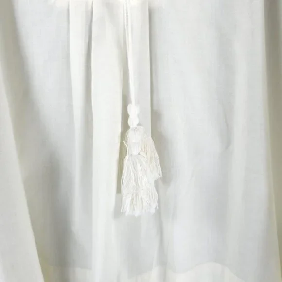 NWT Joie Dracha Porcelain Pleated Top Long Sleeve Top 9118P04950B Size S
